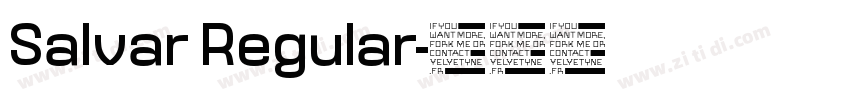 Salvar Regular字体转换